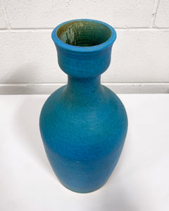 Vintage Turquoise Stoneware Vessel - Signed
