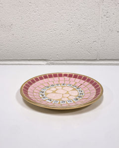 Vintage Round Pink Mosaic Catchall