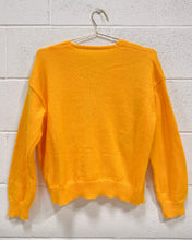Load image into Gallery viewer, Bright Yellow Orange Cardigan with Flowers (L)
