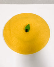 Load image into Gallery viewer, Yellow Beret with Leaf Detail
