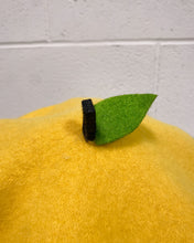 Load image into Gallery viewer, Yellow Beret with Leaf Detail
