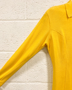 Vintage Esprit Yellow Long Sleeve T-Shirt Dress (M)