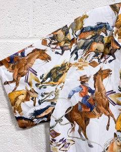 Cowboy and Horses Button Up (XXL)