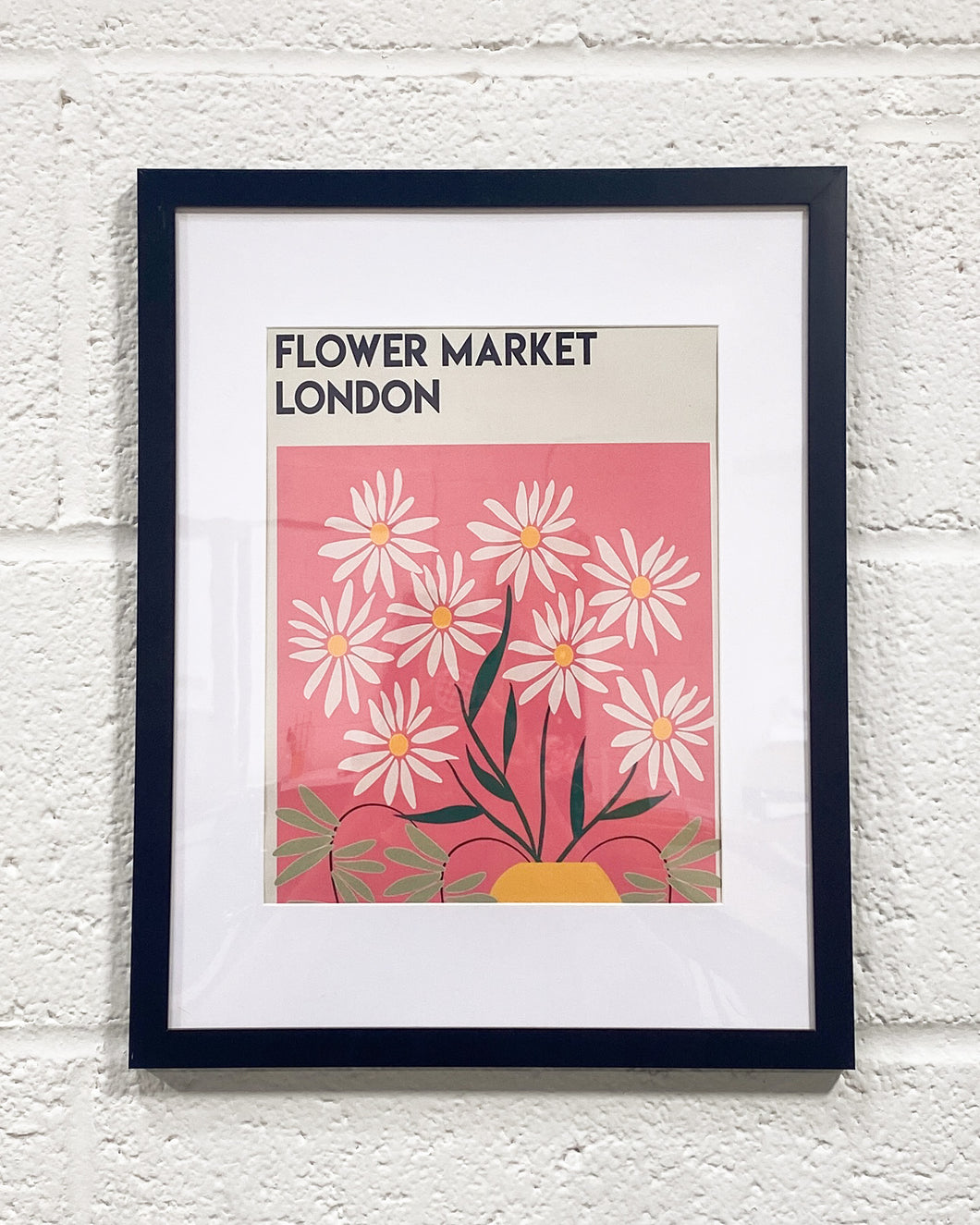 Flower Market London in Black Frame