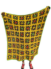 Load image into Gallery viewer, Gorgeous heavyweight crochet square knit Afghan throw blanket
