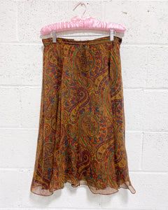 Vintage Silk Paisley Skirt - As Found (10)