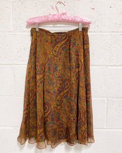 Vintage Silk Paisley Skirt - As Found (10)