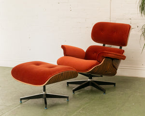 Hacienda Burnt Orange Iconic Chair and Ottoman