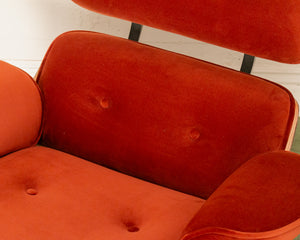 Hacienda Burnt Orange Iconic Chair and Ottoman