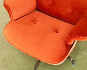 Hacienda Burnt Orange Iconic Chair and Ottoman