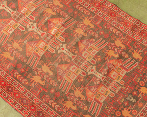 Afghan Vintage Red Rug