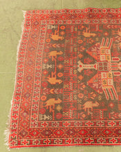 Load image into Gallery viewer, Afghan Vintage Red Rug
