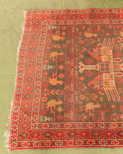 Afghan Vintage Red Rug