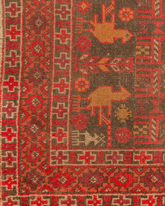 Afghan Vintage Red Rug