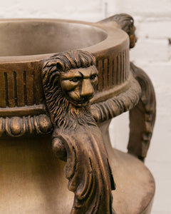 Lion Brass Vase