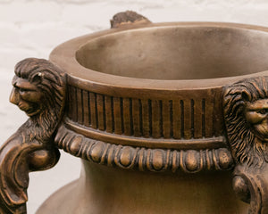 Lion Brass Vase