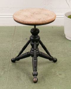 Embroidered Victorian Piano Stool