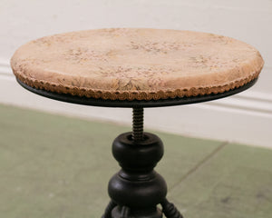 Embroidered Victorian Piano Stool