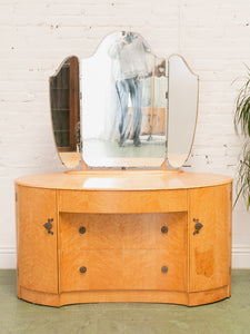 Art Deco Birdseye Maple Vanity Chest of Drawers