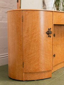 Art Deco Birdseye Maple Vanity Chest of Drawers