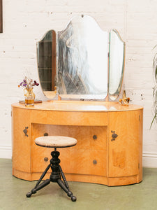 Art Deco Birdseye Maple Vanity Chest of Drawers