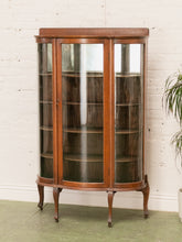 Load image into Gallery viewer, Tiger Wood Antique Curio Cabinet
