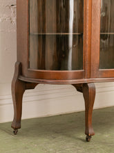 Load image into Gallery viewer, Tiger Wood Antique Curio Cabinet
