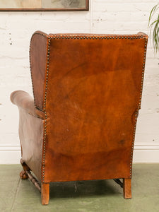 Antique Wingback in Patinated Leather