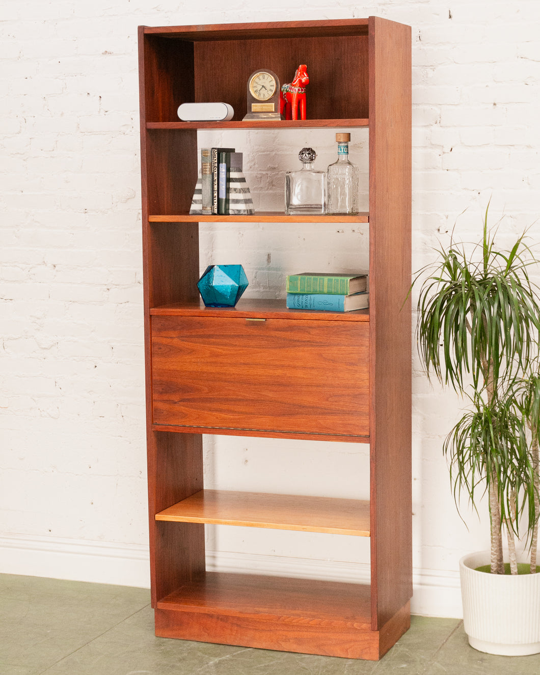 Vintage Teak Tall Bookshelf