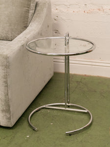 Glass Circle Side Table