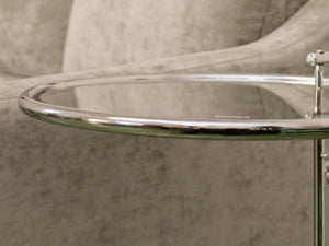 Glass Circle Side Table