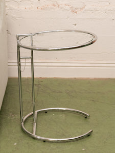 Glass Circle Side Table