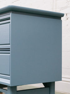 Blue Hollywood Regency Nightstands