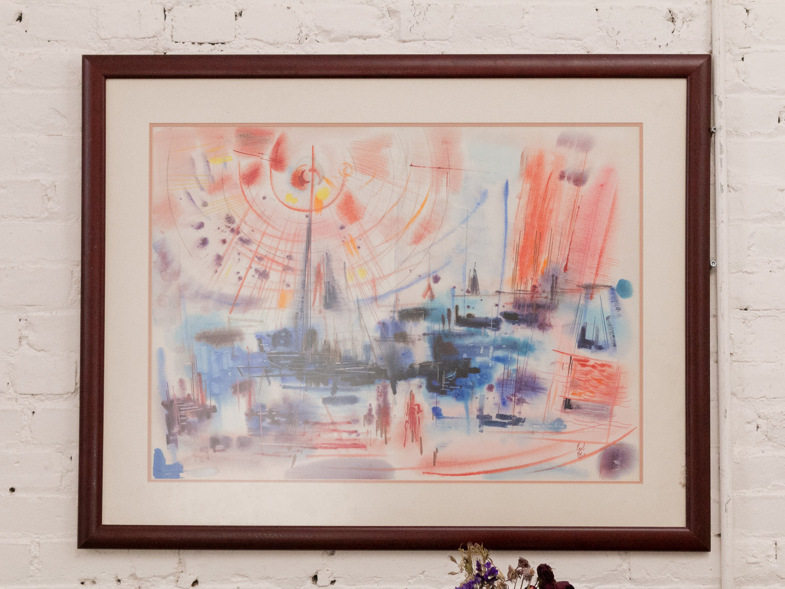 Paul Peters Mid Century Modern Watercolor Art – Sunbeam Vintage