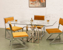 Load image into Gallery viewer, Made in Italy Brass Base Dining Table
