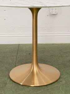 47” Daisy Oval Table With Gold Base