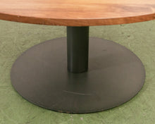 Load image into Gallery viewer, Solid Walnut Round Table with Black Base
