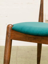 Load image into Gallery viewer, Scandinavian Dining Chair in Teal Velvet
