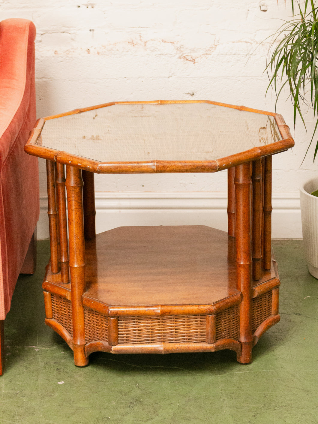 Wicker Vintage End Table