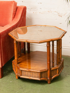 Wicker Vintage End Table