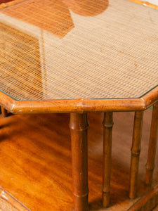 Wicker Vintage End Table