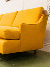 Load image into Gallery viewer, Yellow Mustard Mid Century Sofa
