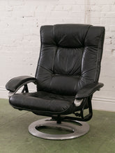 Load image into Gallery viewer, Leather Lounge Chair and Ottoman
