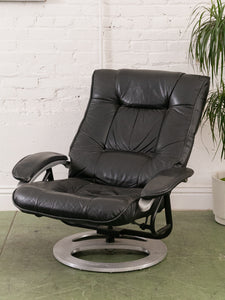 Leather Lounge Chair and Ottoman