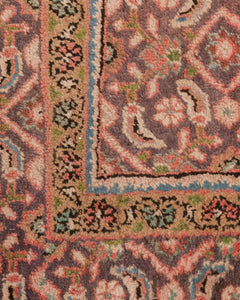 Vintage Persian Rug in Red, Blues and Greens