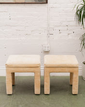 Load image into Gallery viewer, Vintage Velvet Parsons Ottoman
