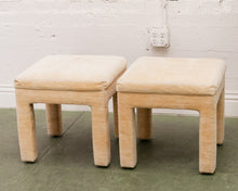 Load image into Gallery viewer, Vintage Velvet Parsons Ottoman
