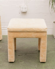 Load image into Gallery viewer, Vintage Velvet Parsons Ottoman
