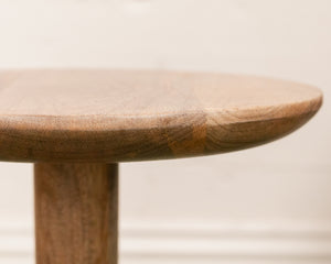 ~12” Round Pedestal Solid Wood