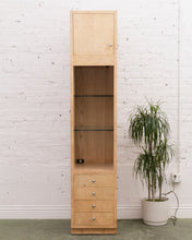 Load image into Gallery viewer, Birds Eye Maple Narrow Display Cabinet with Drawers
